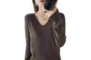 KELSIOP Ladies Sweater Autumn Winter Cashmere Knit V Neck Sweater Casual Soft Slim Basic Sweater Sweater