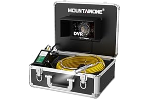 MOUNTAINONE 30m Cámara Inspección Tuberías, Camara Endoscópica con Monitor LCD de 7" Camara Inspeccion, endoscopio Industrial con Grabadora DVR Cámara Impermeable IP68 (30M)