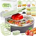 Vegetable Chopper,Multifunctional Mandoline Vegetable Slicer,Pro Onion Chopper Food Chopper Manual Mandolin Slicer - Potato Slicer Veg Cutter Onion Dicer Julienne Cheese Grater