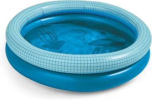 Quut - Dippy - Piscine Gonflable en PVC Premium de qualité (0.30mm) - ludique et Design à partir de 2 Ans - 120cm de diamètre (Bleu océan)