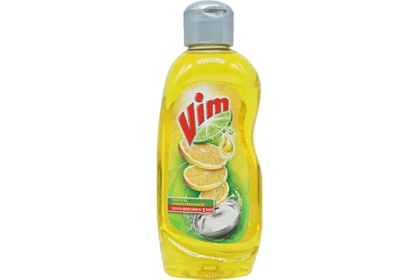Vim Drop Liquid Lemon Dishwash - 225 ml Bottle