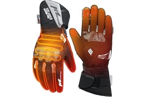 ‎KEMIMOTO KEMIMOTO Beheizbare Handschuhe für -20°C~ -5°C, Beheizte Handschuhe Motorrad mit 3000mAh Akku, Beheizte Winter Motorradhandschuhe für Herren und Damen, Ideal für Skifahren,Outdoor-Aktivitäten