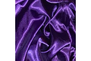 Satin Fabric 60 Inch Wide - Luxurious Silk Like Touch, Perfect for Dressmaking, Lining & Drapes, Available in Red, White, Gold, Pink & More, Sold by The Metre by CRAFT Queen LTD (Deep Purple, 1m)