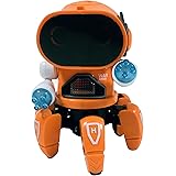 Popsugar Dancing Bot Robot with Colorful Lights and Music | Toy for Boys and Girls, Orange