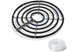 Kuabiz Japan luftningsring luftare damm ventilation syre, φ 35 cm utflöde perfekt för Koi-damm, trädgårdsdamm, akvarium (5 slingor och Ø 55 cm)