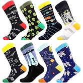 BONANGEL Funky Socks for Men, Christmas Socks Men 6-11 | Funny Colorful Crazy Cotton Dress Socks, Gift for Men Dad Boyfriend