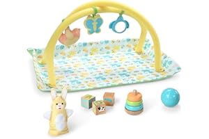 Melissa & Doug Mine to Love Toy Time Play Set for Dolls (16 Pieces, Activity Gym, Stacker, Blocks, More)