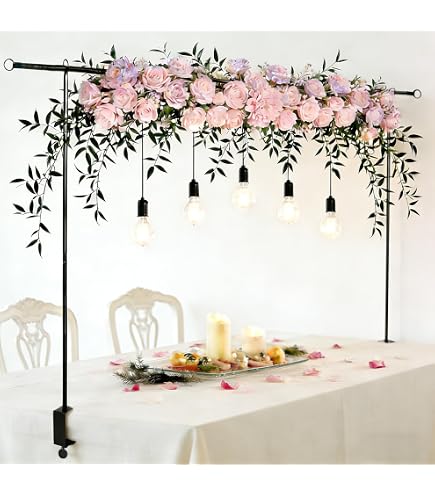 4PCS Support de Fleurs de Mariage 80 cm Porte-fleurs Métal Doré
