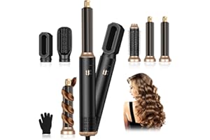 Journeyside Spazzola Ad Aria Calda,1000W Spazzola Asciugacapelli Multifunzione, Air Styler Set con 3 Temperature, Spazzola Modellante Ad Aria Per Capelli Ricci, Volumizzante, Lisciante, Asciugare