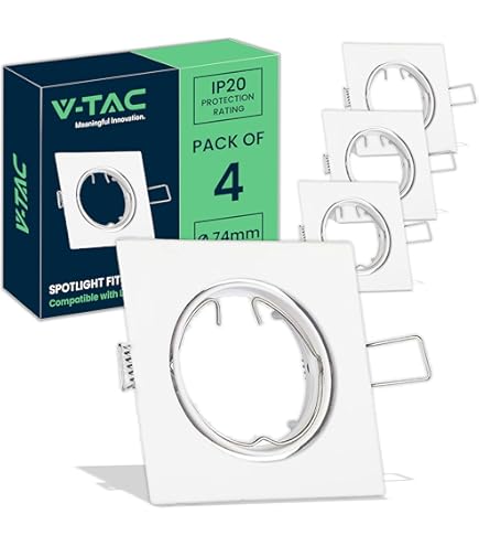 Faretti Incasso Faretti LED Da Incasso GU10 - Set 36 Cornici Bianche, Foro 55-70mm, Portalampade Inclusi Faretti Incasso GU10 - Foto 10