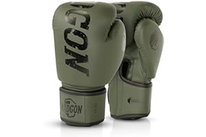 MADGON Gants de Boxe en Matériau de la Meilleure Qualité pour Une Durée de Vie Exceptionnelle - Gants MMA, pour Les Arts Martiaux, Le Sparring avec Une Absorption Optimale des Chocs, Sacoche Incluse