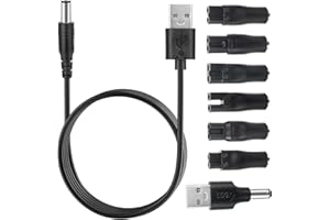 PLLYPE Uniwersalna ładowarka do maszynki do golenia 5 V, kabel do maszynki do strzyżenia włosów z 6 złączami, adapterami do wszystkich rodzajów kosiarek elektrycznych, maszynki do golenia, urządzeń
