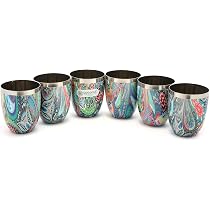 Buy coconut Stainless Steel - Designer Glass Set for Home & Office ...