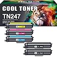 Cool Toner TN247 TN-243CMYK Toner Value Pack Compatible for Brother TN243 DCP-L3550CDW DCP-L3510CDW HL-L3210CW HL-L3230CDW MF