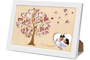 VOBUKE Salvadanaio Banconote di Regalo Matrimonio Sposi, 3D Salvadanaio matrimonio Adulti In legno, Salvadanaio Regalo di Nozze Creativo per Compleanno, Natale, Battesimo