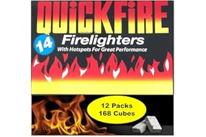 QUICK FIRE Fire Lighters Quickfire Firelighters Bulk Pack Hotspots Burners BBQ COAL LIGHTERS WOOD BURNERS (12 Pack of 14)