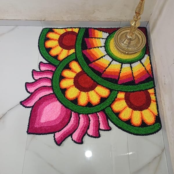 Corner Floral Rangoli Design
