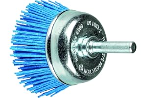 PFERD Topfbürste ungezopft TBU fein (BLUE) | Ø 50 mm Schaft-Ø 6 mm BLUE-Filament-Ø 1,10 mm | 43740166 – für Bohrmaschinen
