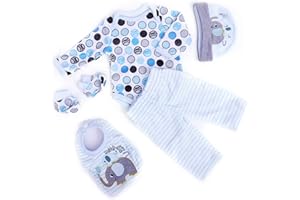 ZIYIUI Vêtements de Poupée pour New Born Baby Poupée, Tenue de poupée en Coton pour Poupée 45-55 cm