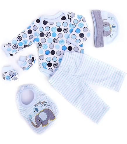 ZIYIUI Vêtements Bebe Reborn 55 CM Haute Qualité Nouveau-Né Poupées
