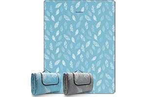 DEWUR Manta Picnic Impermeable Lavable Manta Playa Grande Alfombra de Playa Mantel Picnic Manta Camping (300 x 200 cm, Azul)