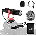 Moukey DSLR Camera Microphone, External Video Mic Shotgun microphone for Phone, Smartphone, Vlogging, Canon/Nikon/Sony Camera