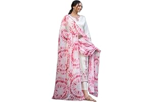 GoSriKi Kurta aus Baumwollmischung mit Hose und Dupatta für Damen