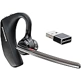Plantronics - Voyager 5200 UC (Poly) - Casque Bluetooth (monaural) - Compatible USB-A pour connexion PC et/ou Mac - Fonctionn