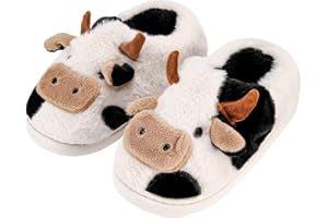 KEYUSHOP Kids Slippers Girls Boys Slippers for Toddler Cute Cartoon Animal Slipper Winter Plush Warm House Shoes Slip-On Comfy Preppy Slippers Indoor Outdoor