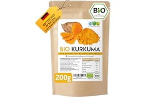 ‎EWL NATURPRODUKTE EWL Naturprodukte Kurkuma Pulver BIO, 200g Kurkuma Bio Pulver fein gemahlen, Curcuma Pulver aus kontrolliert biologischem Anbau