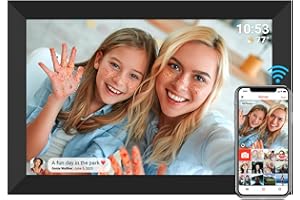 DXMART Frameo Cadre Photo numérique Wi-FI 32 Go Cadre Photo numérique 10,1" 1280 x 800 IPS Écran Tactile LCD Smart Cloud avec Rotation Automatique Moments Partager immédiatement Via l'application Frameo