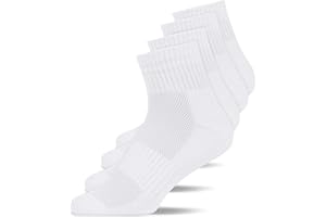 Snocks 4 Paia di Calzini Running Corti per Uomo e Donna in Cotone Organico - Calze Sportive Unisex Taglia 35-50 Calzini Palestra Donna Uomo Antivesciche e Antiscivolo per Padel, Crossfit, Basket