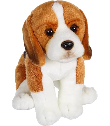 Peluche Teddy Hermann – Chien De Chasse – Brun Et Blanc – 29 Cm – Neuf