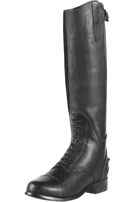 Bottes D'Équitation HKM Homme Style Reitstiefel - Doublure Mouton Synthétique - Cuir Véritable - Semelle Caoutchouc