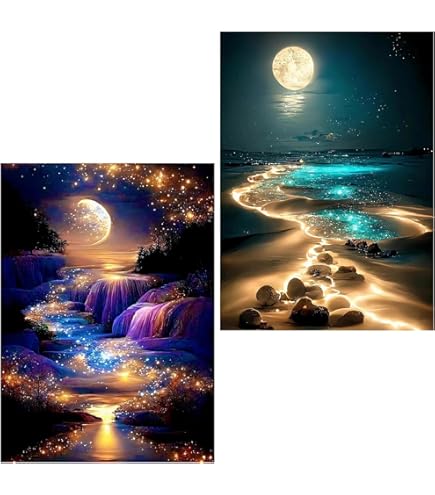 Kit Diamond Painting 5D 2 Pezzi - Love Beach 30x40cm, Con Diamanti Extra, Per Decorazione Casa E Regali - Foto 7