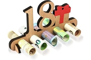 Giftota - Regalo in denaro - Regalo per il 18° compleanno - Compleanno - Anniversario - Regali in legno - creativa fai da te Decorazione desktop Regalo - Regali per amici e familiari