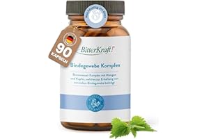 ‎BITTERKRAFT BitterKraft! Bindegewebe-Komplex - 90 Kapseln - Brennnessel-Komplex mit Mangan & Kupfer - Pflanzlich & vegan - 100 % Natur - Made in Germany