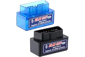 talifoca Câble électrique Mini Outils de Diagnostic OBDII - Lecteur Bluetooth de Code d'erreur Bluetooth 2.0 pour Le Test de Véhicules OBD2 Connexion directe au Smartphone