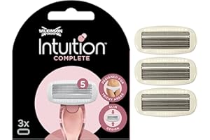 WILKINSON SWORD - Intuition Complete For Women | Skin Protect Gel with Smooth Glide | Pack of 3 Razor Blade Refills