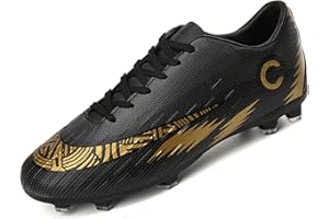 Donbest Chaussures de Football Homme Crampons Professionnel Spike Chaussure de Foot Antidérapant pour garçon High Top