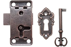 CHSEROK ARTISAN-SH Vintage Schloss Set Antikes Schloss und Schlüssel, Vintage Design Dekorative Schloss - für Schmuckschatulle / Holzkiste / Schublade / Schrank / Antike Schachtel