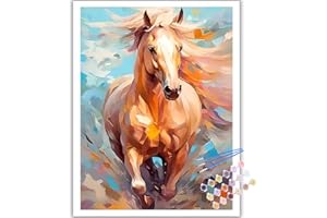 Mafenr Art Peinture Numero Adulte, Cheval Peinture par Numéro Adulte, Cheval Paint by Numbers for Adults pour Décoration et Cadeaux, Sans Cadre (40x50cm)