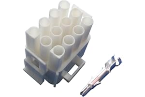 DCP QUALITY MATE-N-LOK Boîtier de fiche 12 broches avec contacts enfichables (pour section de câble de 0,5 mm² à 2,0 mm²) pour camping-car, caravane, distribution électrique Schaudt Calira