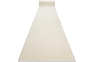 RUGSX Alfombras de Pasillo KARMEL Llano, un Color Blanco 70x230 cm