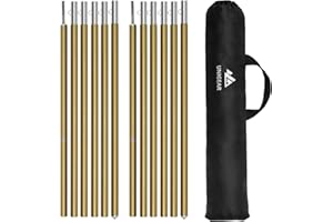 Unigear Telescopic Tent Pole Set of 2 Aluminium Pole for Tarp, Tent, Sun Sail, Camping, Adjustable from 40 cm to 240 cm