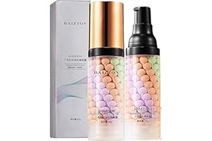 GIMOCOOL Imprimación de poros, Corrector de Color de un Paso, Tricolor Tinted Primer Primer Corrector de Tono de Piel e iluminador para Maquillaje Brillante, Imprimación de poros, Control de Aceite