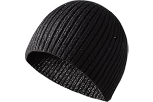 JAOAJ Męska czapka beanie, zimowa damska czapka z dzianiny, termiczna beanie, mankiet, zwykła czapka wełniana, męska czapka zimowa z merynosów, prezent dla chłopca/przyjaciółki/osób starszych