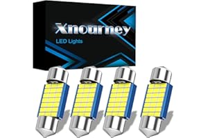 Xnourney DE3175 Lampadine a festone LED da 31 mm, 1,22 pollici 3021 DE3022 DE3023 Lampadine bianche per luce del bagagliaio della mappa della cupola interna dell'auto,12V 4 pezzi