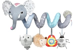 Vicloon Zabawki do wózka, łóżeczko dziecięce spiralna zabawka do wózka dziecięcego, łóżeczko dziecięce wiszące grzechotki zabawki, łóżeczko dziecięce spiralne aktywność wiszące zabawki wózek zabawki