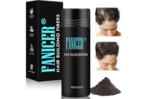 QULLMARTLE 27.5g Hair Fibers,engrosamiento del cabello,Oculta la Pérdida de Cabello,las Zonas de Cabello Fino o Calvo Para Hombres y Mujeres,Hair Fibers para Disimular Calvicie y Alopecia (Castaño Oscuro)